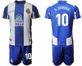 Wholesale Cheap Espanyol #10 S.Darder Home Soccer Club Jersey