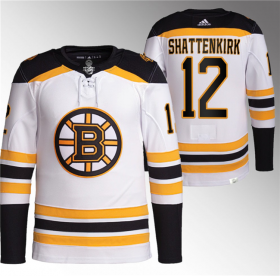 Wholesale Cheap Men\'s Boston Bruins #12 Kevin Shattenkirk White Stitched Jersey