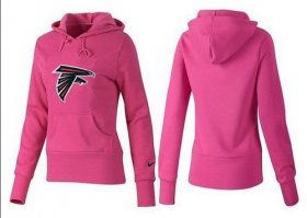 Wholesale Cheap Women\'s Atlanta Falcons Logo Pullover Hoodie Pink