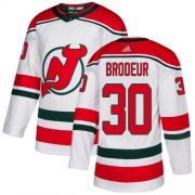 Wholesale Cheap Adidas Devils #30 Martin Brodeur White Alternate Authentic Stitched Youth NHL Jersey