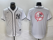 Cheap Men's New York Yankees Blank White Cool Base Stitched Jerseys