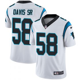 Wholesale Cheap Nike Panthers #58 Thomas Davis Sr White Men\'s Stitched NFL Vapor Untouchable Limited Jersey