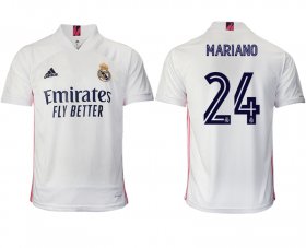 Wholesale Cheap Men 2020-2021 club Real Madrid home aaa version 24 white Soccer Jerseys