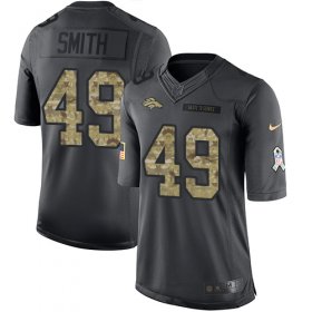 Wholesale Cheap Nike Broncos #49 Dennis Smith Black Men\'s Stitched NFL Limited 2016 Salute to Service Jersey