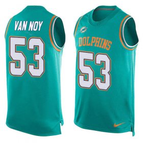 Wholesale Cheap Nike Dolphins #53 Kyle Van Noy Aqua Green Team Color Men\'s Stitched NFL Limited Tank Top Jersey