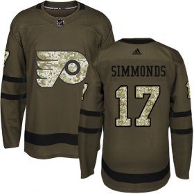 Wholesale Cheap Adidas Flyers #17 Wayne Simmonds Green Salute to Service Stitched Youth NHL Jersey