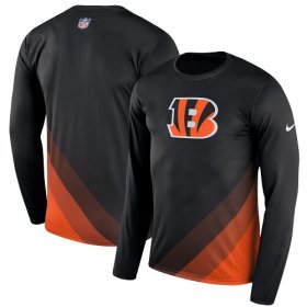Wholesale Cheap Men\'s Cincinnati Bengals Nike Black Sideline Legend Prism Performance Long Sleeve T-Shirt
