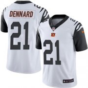 Wholesale Cheap Nike Bengals #21 Darqueze Dennard White Men's Stitched NFL Limited Rush Jersey