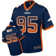 Wholesale Cheap Nike Broncos #95 Derek Wolfe Navy Blue Alternate Men's Stitched NFL Elite Drift Fashion Jersey