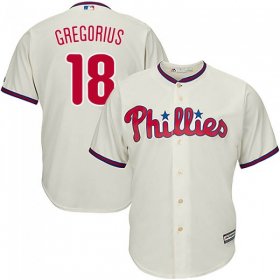Wholesale Cheap Phillies #18 Didi Gregorius Cream New Cool Base Stitched MLB Jersey