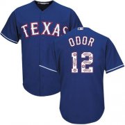 Wholesale Cheap Rangers #12 Rougned Odor Blue Team Logo Fashion Stitched MLB Jersey