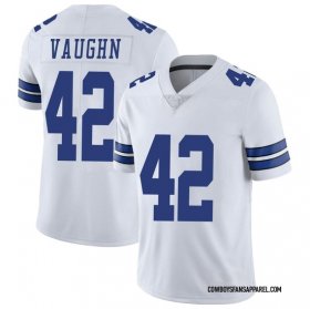 Wholesale Cheap Men\'s Dallas Cowboys #42 Deuce Vaughn White Vapor Limited Stitched Jersey