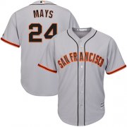 Wholesale Cheap Giants #24 Willie Mays Grey Road Cool Base Stitched Youth MLB Jersey