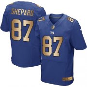 Wholesale Cheap Nike Giants #87 Sterling Shepard Royal Blue Team Color Men's Stitched NFL Elite Gold Jersey