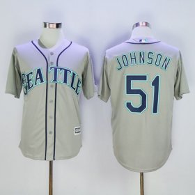 Wholesale Cheap Mariners #51 Randy Johnson Grey New Cool Base Stitched MLB Jersey