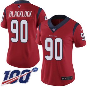 Wholesale Cheap Nike Texans #90 Ross Blacklock Red Alternate Women\'s Stitched NFL 100th Season Vapor Untouchable Limited Jersey