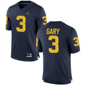 Wholesale Cheap Men\'s Michigan Wolverines #3 Rashan Gary Navy Blue Stitched College Football Brand Jordan NCAA Jersey