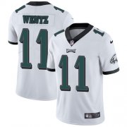 Wholesale Cheap Nike Eagles #11 Carson Wentz White Men's Stitched NFL Vapor Untouchable Limited Jersey