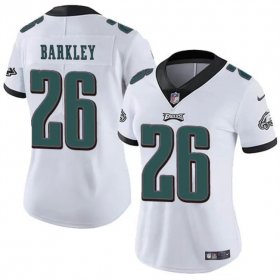 Cheap Women\'s Philadelphia Eagles #26 Saquon Barkley White Vapor Untouchable Limited Football Stitched Jersey(Run Small)