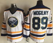 Wholesale Cheap Sabres #89 Alexander Mogilny White CCM Throwback Stitched NHL Jersey