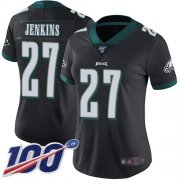 Wholesale Cheap Nike Eagles #27 Malcolm Jenkins Black Alternate Women's Stitched NFL 100th Season Vapor Limited Jersey