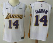 Wholesale Cheap Men's Los Angeles Lakers #14 Brandon Ingram New White 2017-2018 Nike Swingman Wish Stitched NBA Jersey