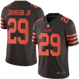 Wholesale Cheap Nike Browns #29 Duke Johnson Jr Brown Men\'s Stitched NFL Limited Rush Jersey