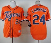 Wholesale Cheap Tigers #24 Miguel Cabrera Orange Cool Base Stitched MLB Jersey