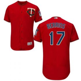 Wholesale Cheap Twins #17 Jose Berrios Red Flexbase Authentic Collection Stitched MLB Jersey