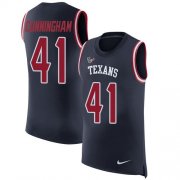 Wholesale Cheap Nike Texans #41 Zach Cunningham Navy Blue Team Color Men's Stitched NFL Limited Rush Tank Top Jersey