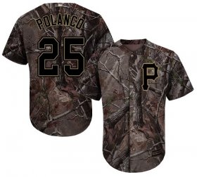 Wholesale Cheap Pirates #25 Gregory Polanco Camo Realtree Collection Cool Base Stitched MLB Jersey