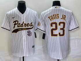 Wholesale Cheap Men\'s San Diego Padres #23 Fernando Tatis Jr White NEW 2023 Cool Base Stitched Jersey