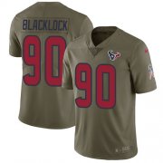 Wholesale Cheap Nike Texans #90 Ross Blacklock Olive Men's Stitched NFL Limited 2017 Salute To Service Jersey