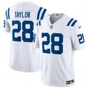 Wholesale Cheap Men's Indianapolis Colts #28 Jonathan Taylor White 2023 F.U.S.E Vapor Untouchable Stitched Football Jersey