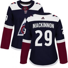 Wholesale Cheap Adidas Avalanche #29 Nathan MacKinnon Navy Alternate Authentic Women\'s Stitched NHL Jersey