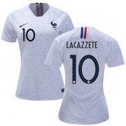 Wholesale Cheap Women's France #10 Lacazzete Away Soccer Country Jersey
