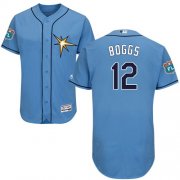 Wholesale Cheap Rays #12 Wade Boggs Light Blue Flexbase Authentic Collection Stitched MLB Jersey