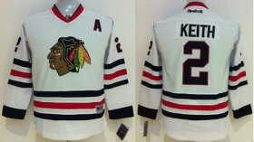 Wholesale Cheap Blackhawks #2 Duncan Keith White Stitched youth NHL Jersey