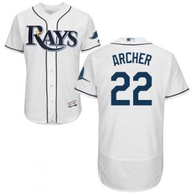 Wholesale Cheap Rays #22 Chris Archer White Flexbase Authentic Collection Stitched MLB Jersey