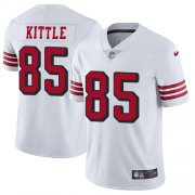 Wholesale Cheap Nike 49ers #85 George Kittle White Rush Men's Stitched NFL Vapor Untouchable Limited Jersey