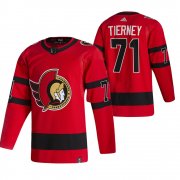 Wholesale Cheap Ottawa Senators #71 Chris Tierney Red Men's Adidas 2020-21 Reverse Retro Alternate NHL Jersey