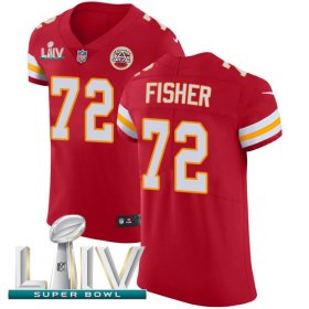 Wholesale Cheap Nike Chiefs #72 Eric Fisher Red Super Bowl LIV 2020 Team Color Men\'s Stitched NFL Vapor Untouchable Elite Jersey