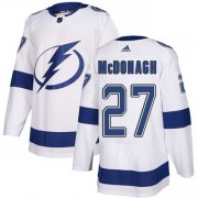 Cheap Adidas Lightning #27 Ryan McDonagh White Road Authentic Stitched Youth NHL Jersey
