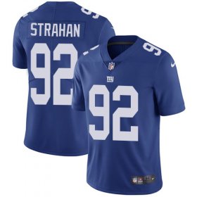 Wholesale Cheap Nike Giants #92 Michael Strahan Royal Blue Team Color Men\'s Stitched NFL Vapor Untouchable Limited Jersey