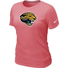 Wholesale Cheap Women\'s Nike Jacksonville Jaguars Pink Logo T-Shirt