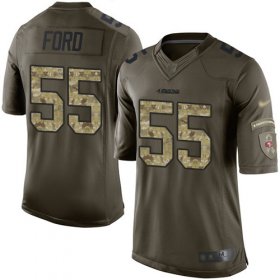 Wholesale Cheap Nike 49ers #55 Dee Ford Green Men\'s Stitched NFL Limited 2015 Salute To Service Jersey