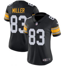 Wholesale Cheap Nike Steelers #83 Heath Miller Black Alternate Women\'s Stitched NFL Vapor Untouchable Limited Jersey