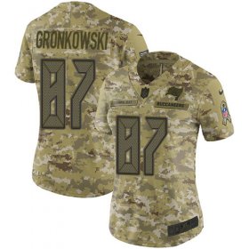 Wholesale Cheap Nike Buccaneers #87 Rob Gronkowski Camo Women\'s Stitched NFL Limited 2018 Salute To Service Jersey