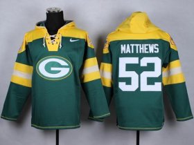 Wholesale Cheap Nike Packers #52 Clay Matthews Green Player Pullover NFL Hoodie