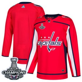 Wholesale Cheap Adidas Capitals Blank Red Home Authentic Stanley Cup Final Champions Stitched NHL Jersey